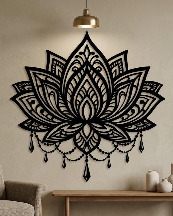 Lotus Mandala Metal Wall Art