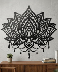 Lotus Mandala Metal Wall Art