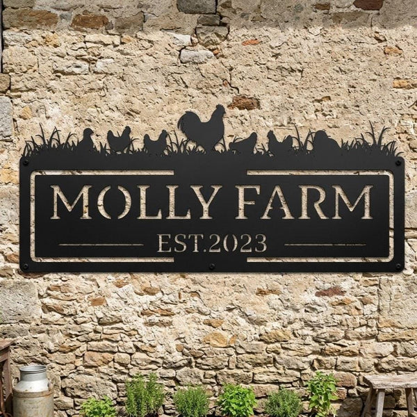 Chicken Farm Sign Custom