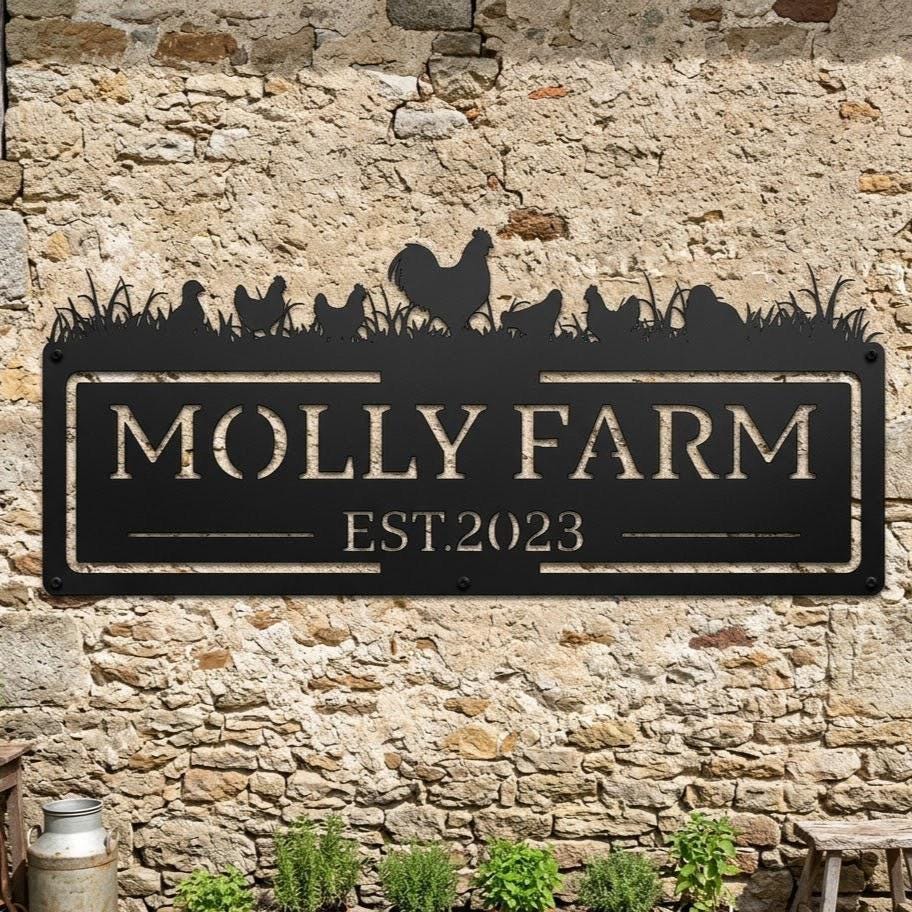 Chicken Farm Sign Custom