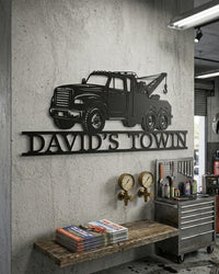 Tow Truck Metal Wall Art