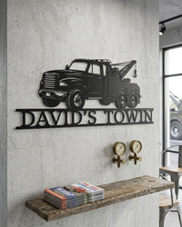Tow Truck Metal Wall Art