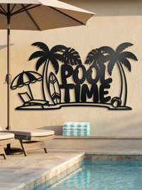 Large Pool Time Sign