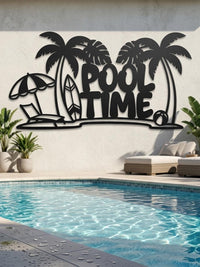 Large Pool Time Sign