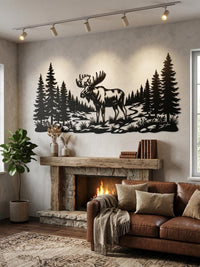 Moose Metal Wall Art