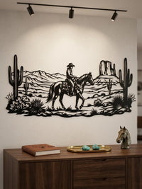 Western Cowboy Metal Wall Decor