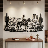 Western Cowboy Metal Wall Decor