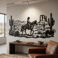 Western Cowboy Metal Wall Decor