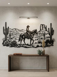 Western Cowboy Metal Wall Decor
