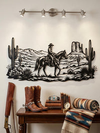 Western Cowboy Metal Wall Decor