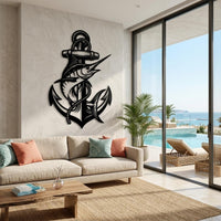 Marlin Anchor Metal Wall Decor