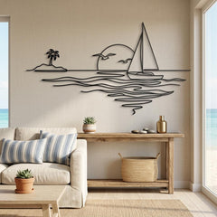Sailboat Metal Wall Decor