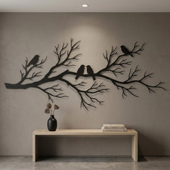 Bird Branch Metal Wall Decor