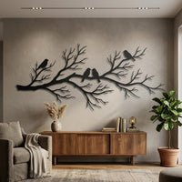 Bird Branch Metal Wall Decor
