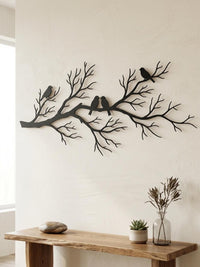 Bird Branch Metal Wall Decor