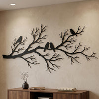 Bird Branch Metal Wall Decor
