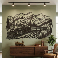 Steam Train Metal Wall Decor