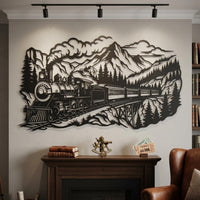 Steam Train Metal Wall Decor