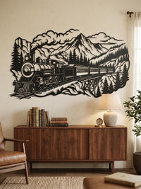 Steam Train Metal Wall Decor