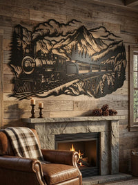 Steam Train Metal Wall Decor