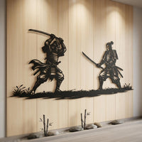 Samurai Duel Metal Wall Decor