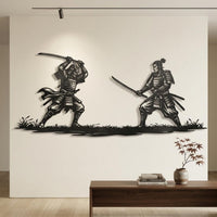 Samurai Duel Metal Wall Decor