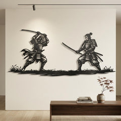 Samurai Duel Metal Wall Decor