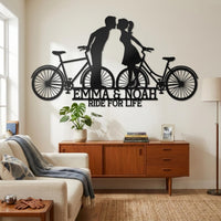 Couple Bike Metal Wall Decor