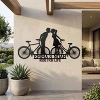 Couple Bike Metal Wall Decor