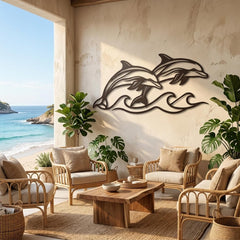 Dolphin Metal Wall Decor