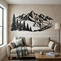 Ski Mountain Metal Wall Decor
