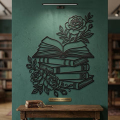 Floral Book Metal Wall Decor