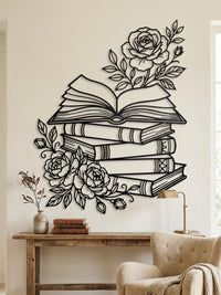Floral Book Metal Wall Decor