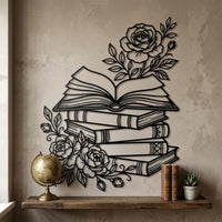 Floral Book Metal Wall Decor