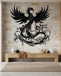 Gothic Phoenix Metal Wall Decor