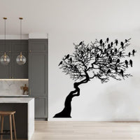 Tree on Cliff Metal Wall Decor