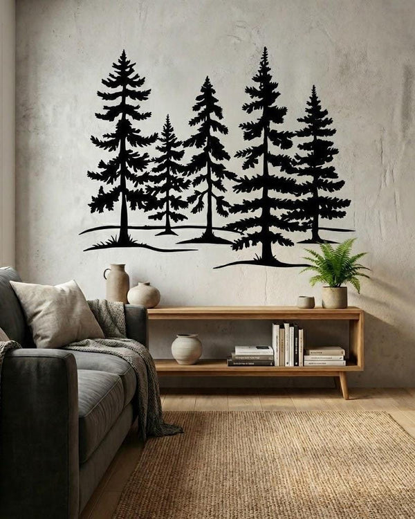 Pine Forest Metal Wall Decor