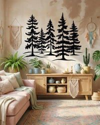 Pine Forest Metal Wall Decor