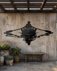Lake Fishing Metal Wall Decor