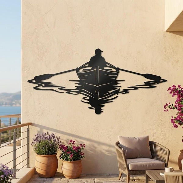 Lake Fishing Metal Wall Decor