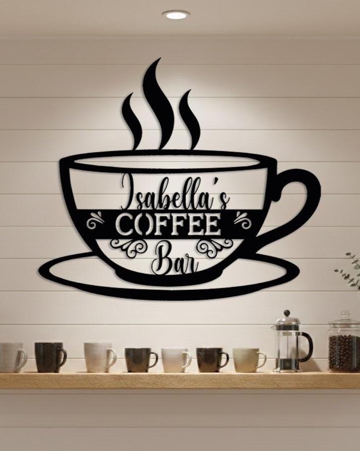 Custom Coffee Bar Metal Sign