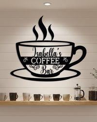 Custom Coffee Bar Metal Sign