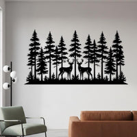 Deer Forest Metal Wall Art