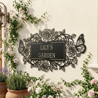 Custom Garden Name Metal Sign