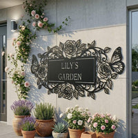 Custom Garden Name Metal Sign