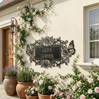 Custom Garden Name Metal Sign