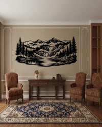 Mountain Waterfall Metal Wall Art