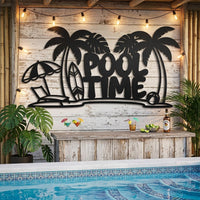 Large Pool Time Sign