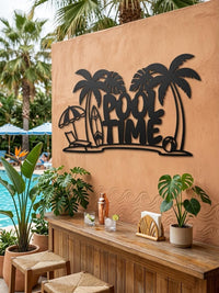 Large Pool Time Sign