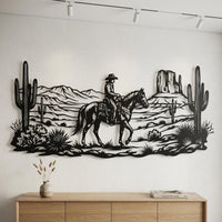 Western Cowboy Metal Wall Decor